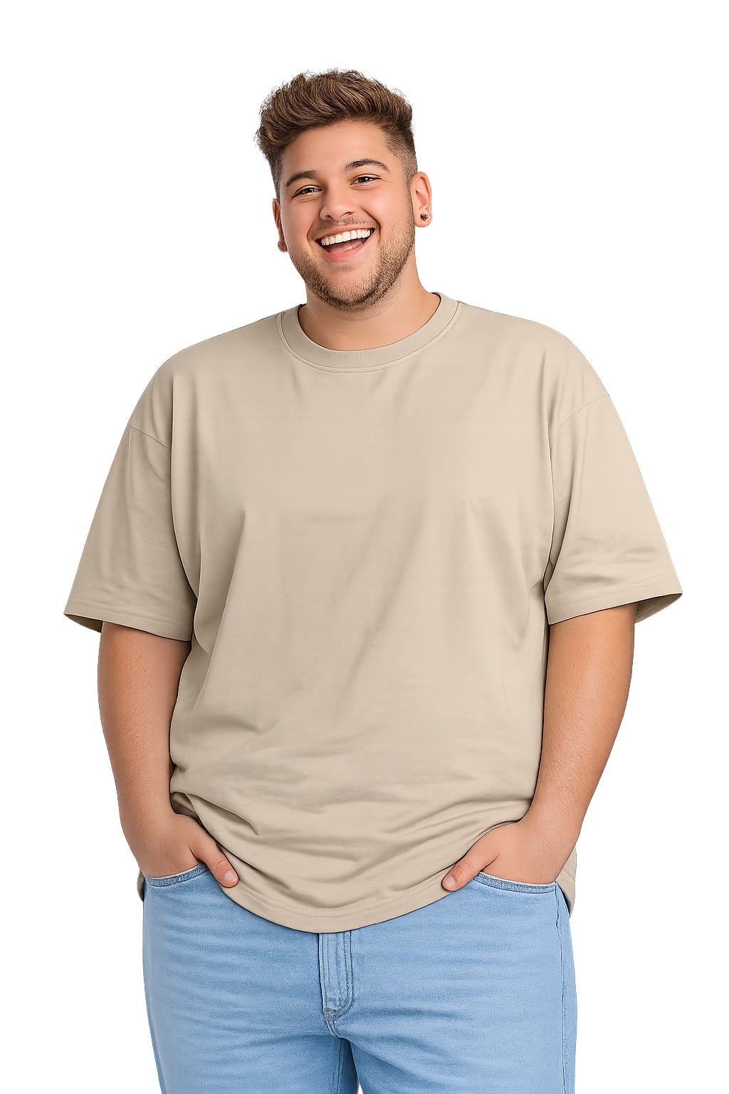 300 GSM Khaki Oversized Tees